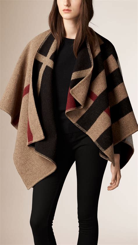 burberry winter cape|authentic burberry poncho.